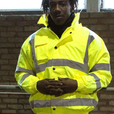 WR023 DWHV08 Warrior Hi-Vis Bomber Jacket image 1