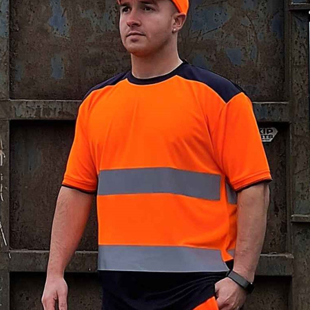 YK013 HVJ400 Yoko Hi-Vis Two Tone T-Shirt image 1