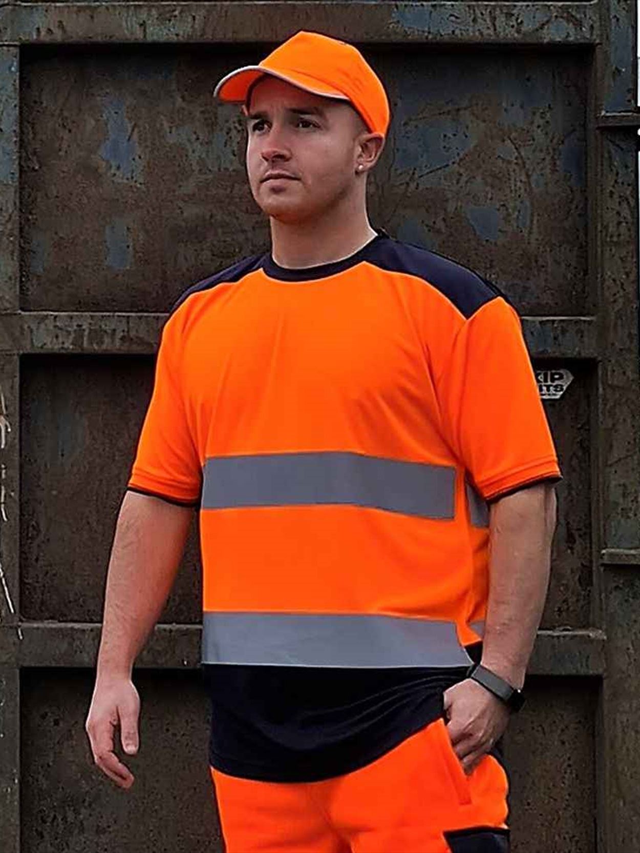 YK013 HVJ400 Yoko Hi-Vis Two Tone T-Shirt image 1