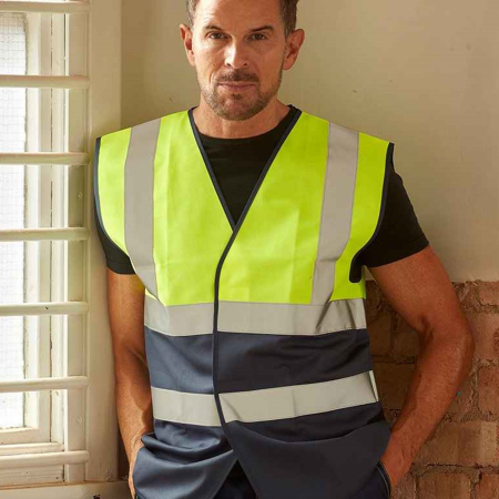 YK111 HVW122 Yoko Two Tone Waistcoat image 1