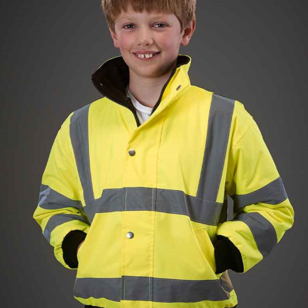 YK200B HVP211CH Yoko Kids Hi-Vis Bomber Jacket image 1