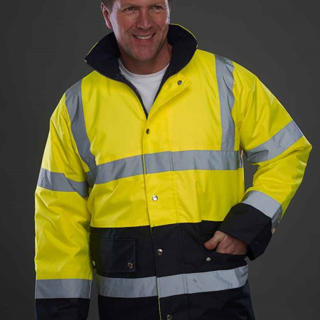 YK204 HVP302 Yoko Hi-Vis Two Tone Motorway Jacket image 1