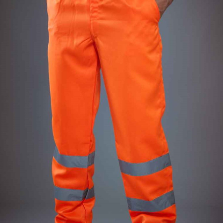 YK300 HV015T Yoko Hi-Vis Poly/Cotton Work Trousers image 1