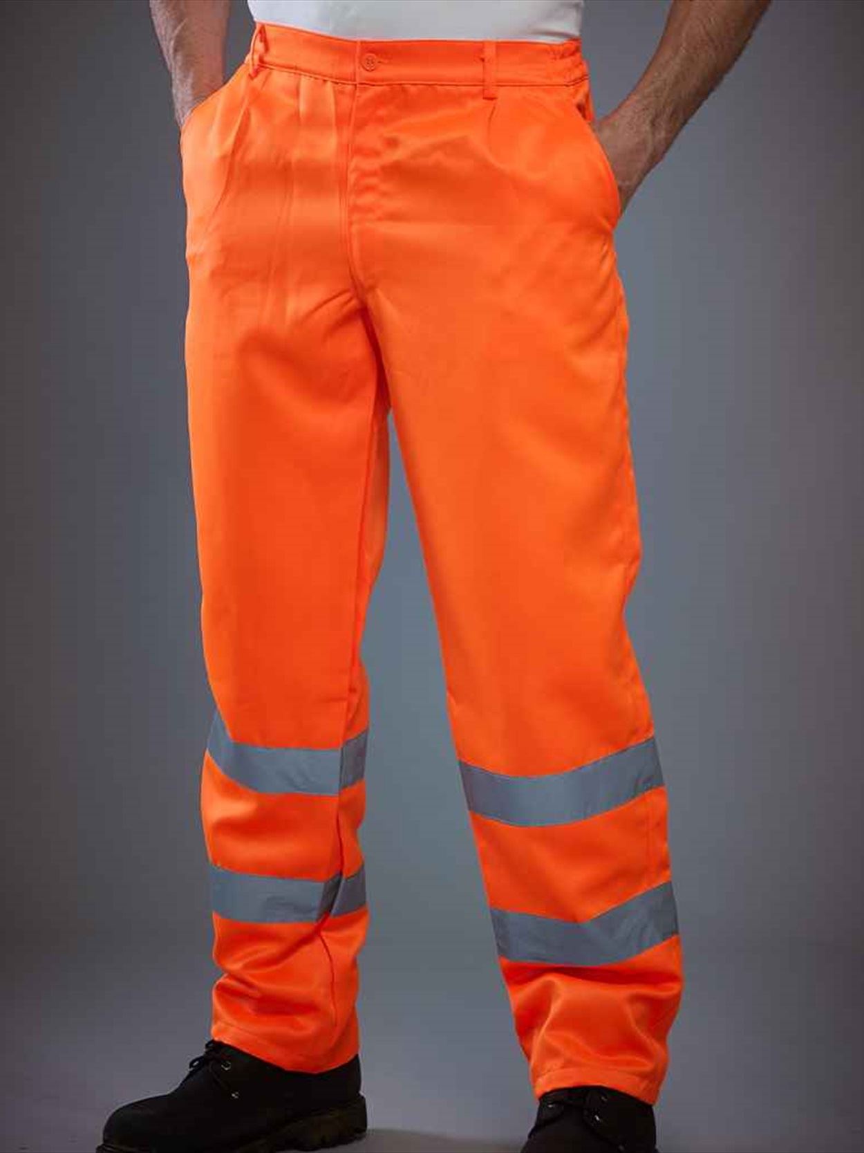 YK300 HV015T Yoko Hi-Vis Poly/Cotton Work Trousers image 1