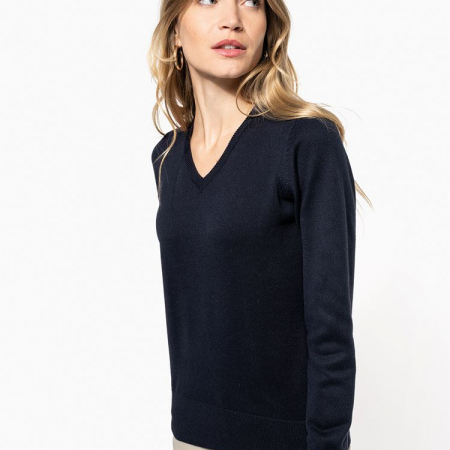 KB966 Womens' V Neck Jumper image 1