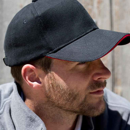 RC25P/RC025P Pro Style Heavy Brushed Cotton Cap With Sandwich Peak image 1