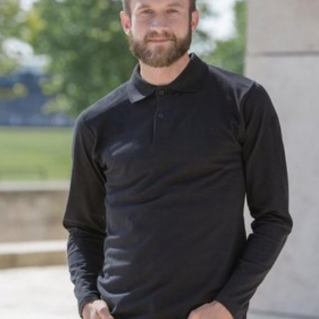 020200 Mens Long Sleeve Polo image 1