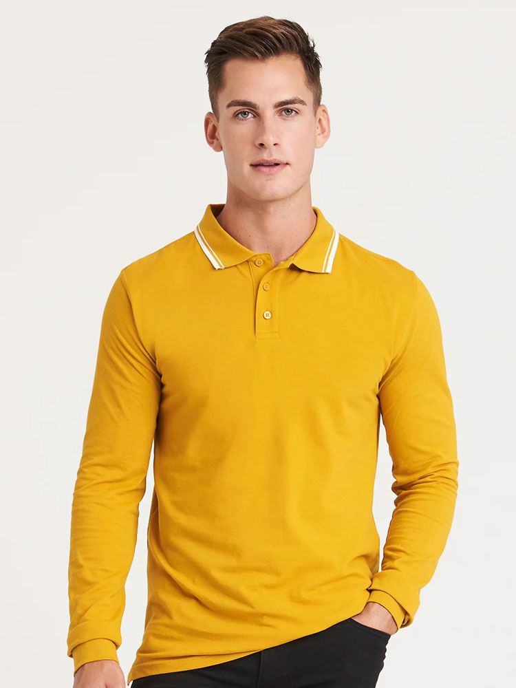 JP103 Long Sleeve Poloshirt image 2