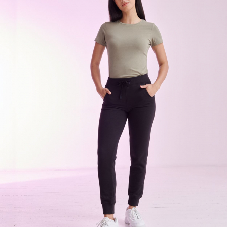 ST425 Ladies Slim Cuffed Jog Pants image 1