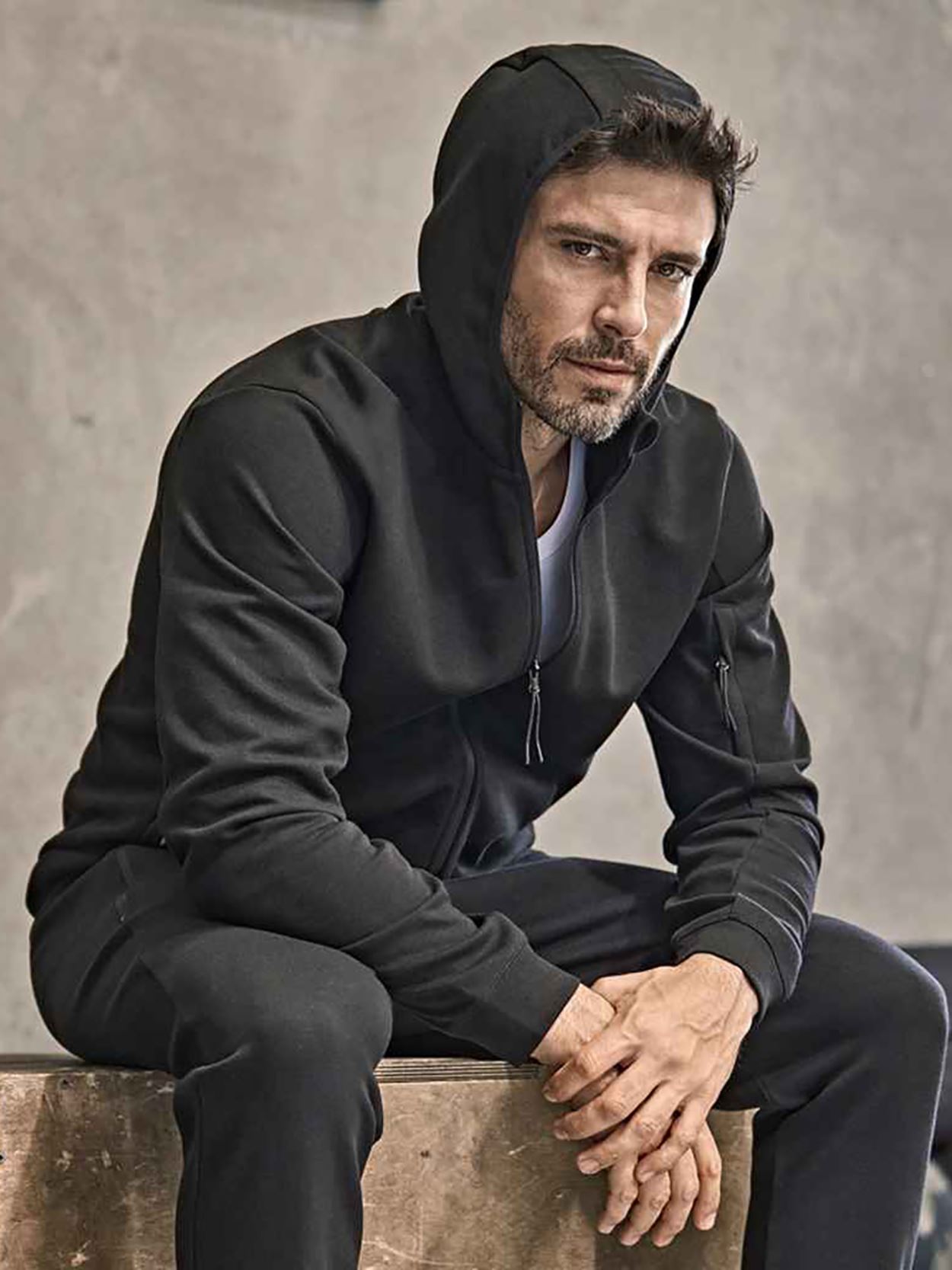 T5706 Tee Jays Athletic Hooded Full Zip Sweat Jacket image 1