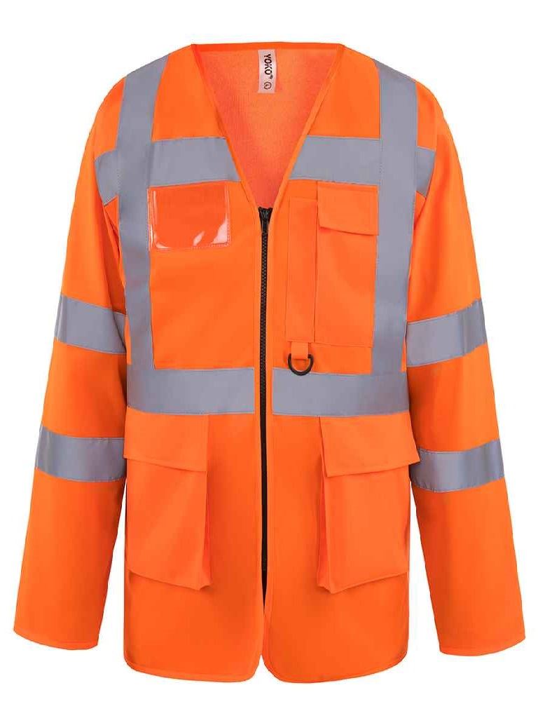YK108 HVJ800 Hi-Vis Executive Long Sleeve Waistcoat image 2