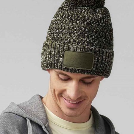 BB331 B331 Beechfield Ramble Patch Pom Beanie image 1