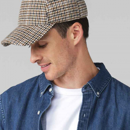 BB625 B625 Beechfield Wool Blend Checked Cap image 1