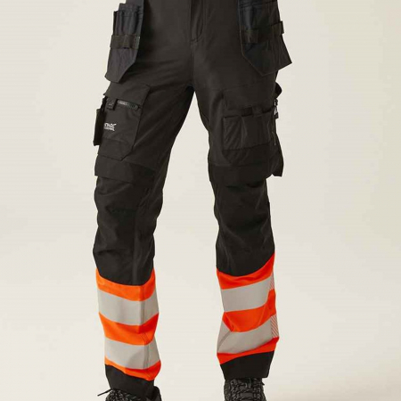 RG535 TRJ480 Regatta High Visibility X-Pro Stretch Holster Trousers image 1