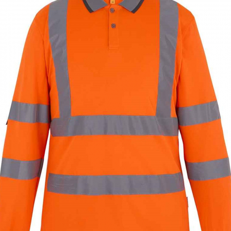 RG545 TRS324 Regatta High Visibility Pro Contract Long Sleeve Polo Shirt image 1